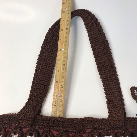 Hand made crochet purse with pop tabs - Picture 4 of 10